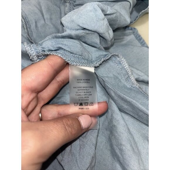 Nwt VINCE CAMUTO Women’s Sleeveless Tiered Maxi Dress Size XL Arctic Surf - Picture 8 of 8